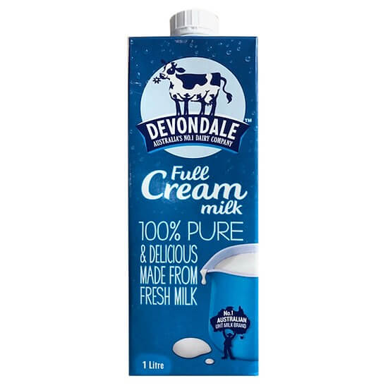Sữa tươi nguyên kem Devondale 1 lit (10 hộp/thùng)