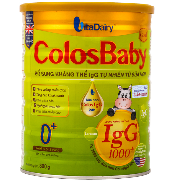 Sữa ColosBaby Gold 0+ 800g (trẻ từ 0 – 12 tháng giúp bé tăng cân và miển dịch vượt trội