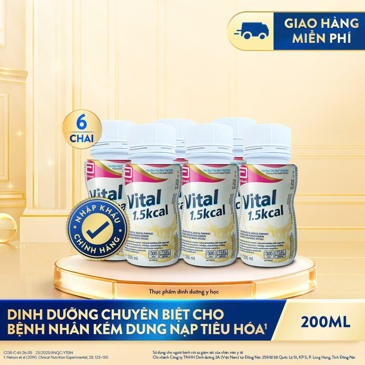 Sữa Vital 1,5Kcal Thùng 30 Lon 200ml
